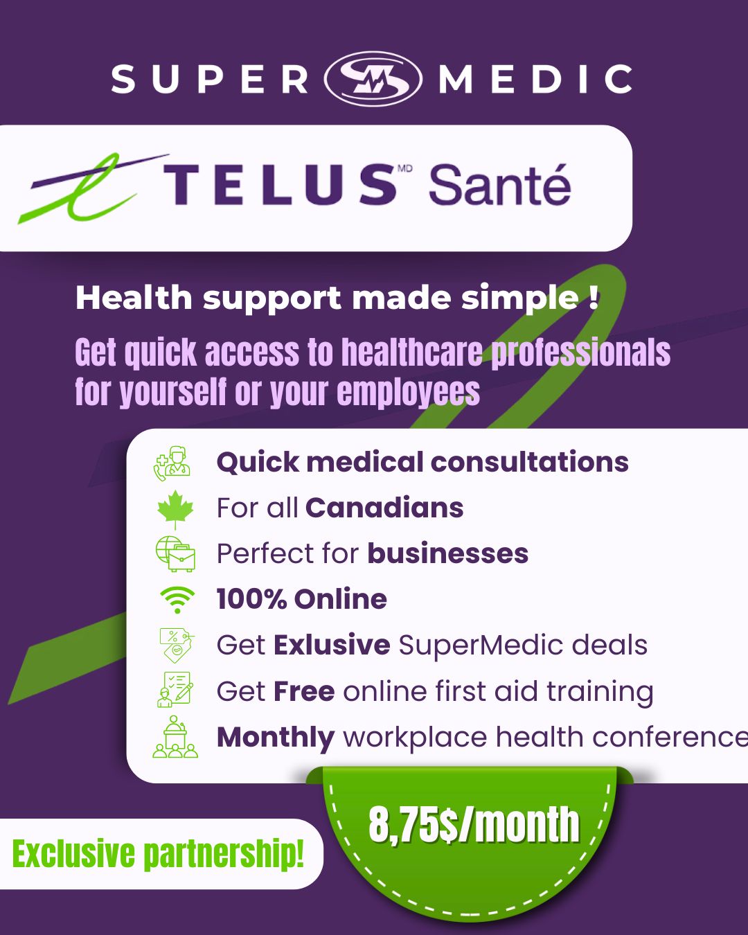 Télémédecine Telus X SuperMedic