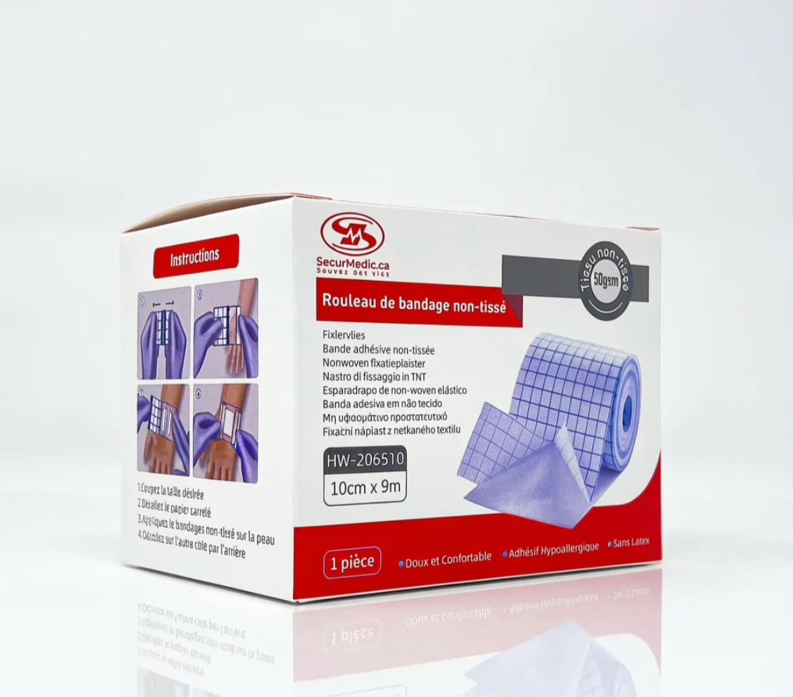 SmartFix bandage adhésif non-tissé 10cm x 3 mètres hypoallergénique - SuperMedic
