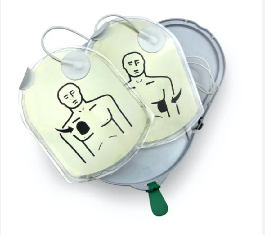 Ensemble de remplacement batterie et pads pour adulte de la marque SuperMedic, destiné à l'appareil SAMARITIN.