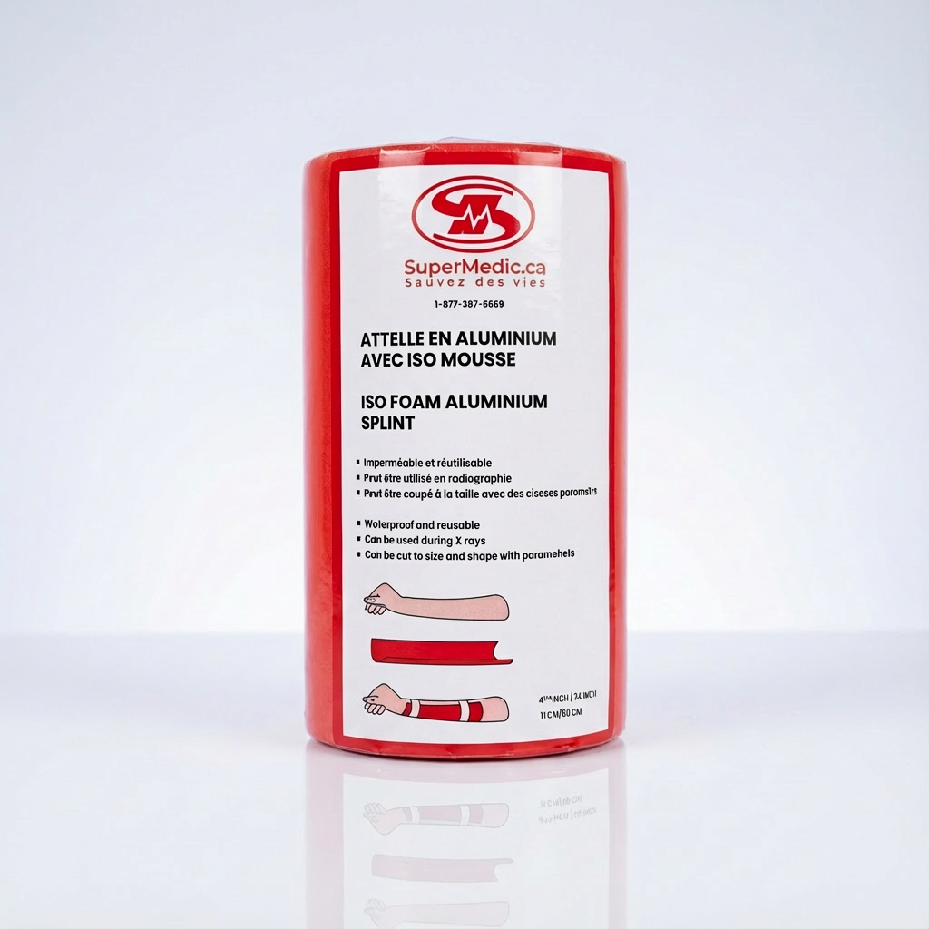 Attelle malléable SuperMedic flexible immobilisation doigts main poignet premiers soins
