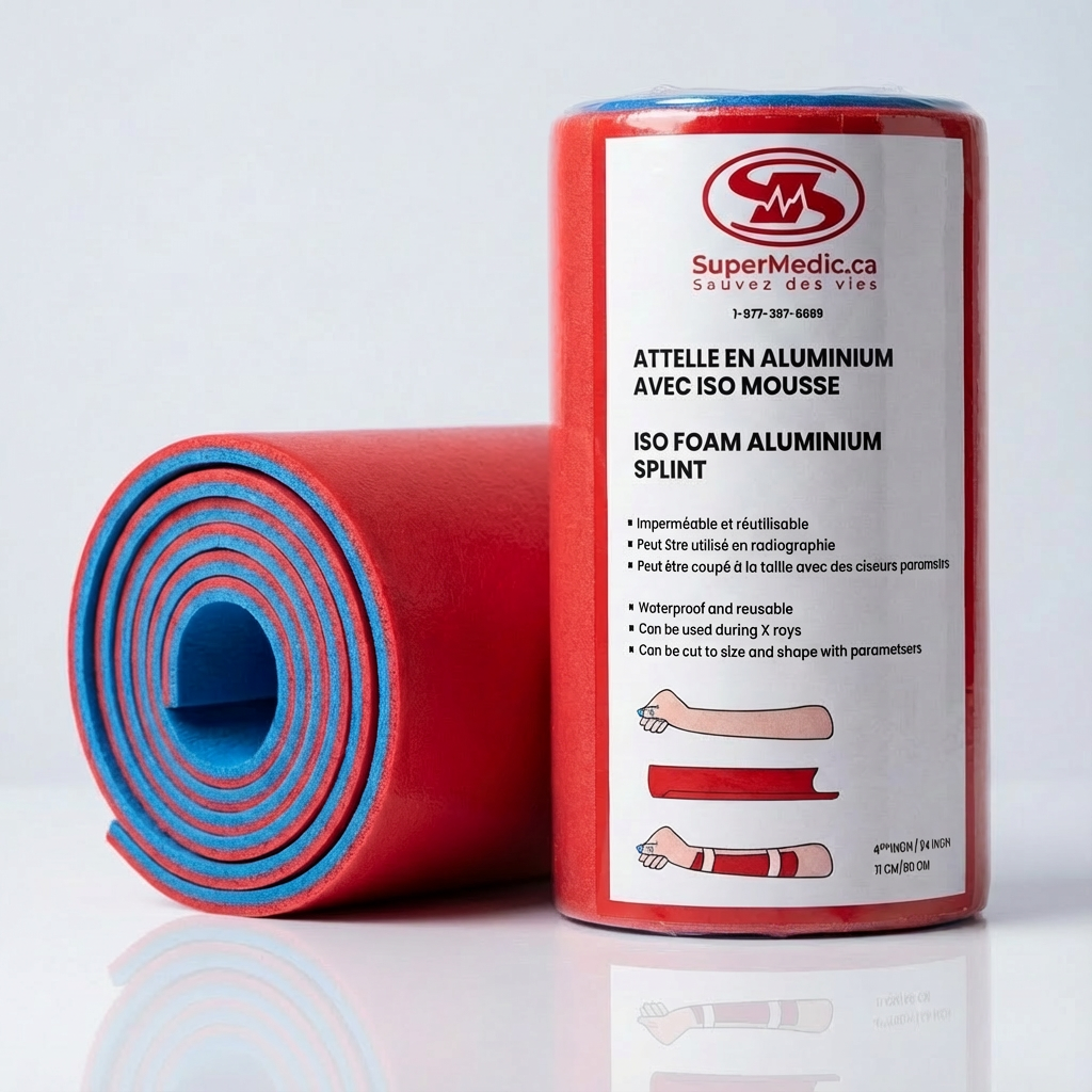 Attelle malléable SuperMedic flexible immobilisation doigts main poignet premiers soins
