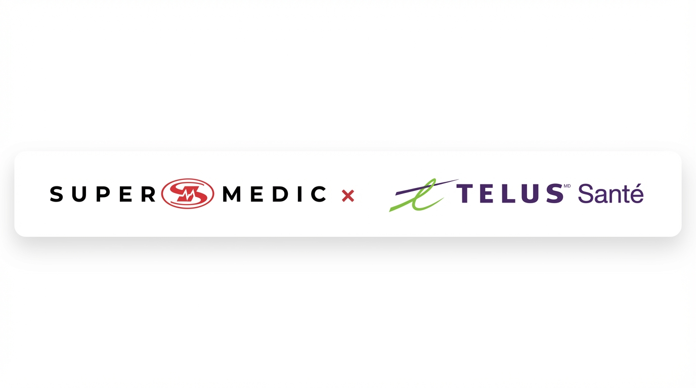Plateforme de télésanté TELUS Santé sur ordinateur et mobile - Partenaire SuperMedic