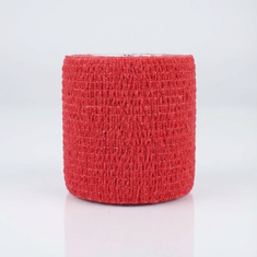 Bandage cohésif rouge auto-adhérent hypoallergène sans latex - SuperMedic