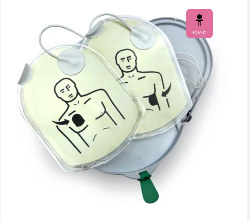 Ensemble de remplacement batterie et pads SAMARITAN (ENFANT) 4 ans