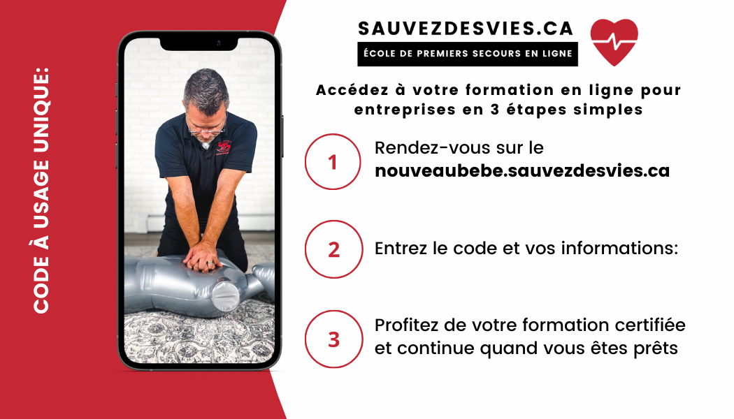 Carte cadeau formation de secourisme pour nouveau bébé